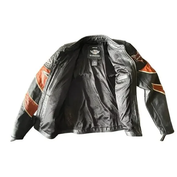 HARLEY-DAVIDSON フレイムスジャケットＭサイズ Harley-Davidson Motorcycle Riding Leather Jacket Flames